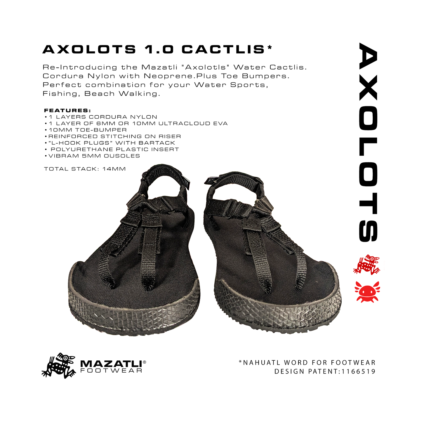 Mazatli "Axolots" Water Sandals Cactlis