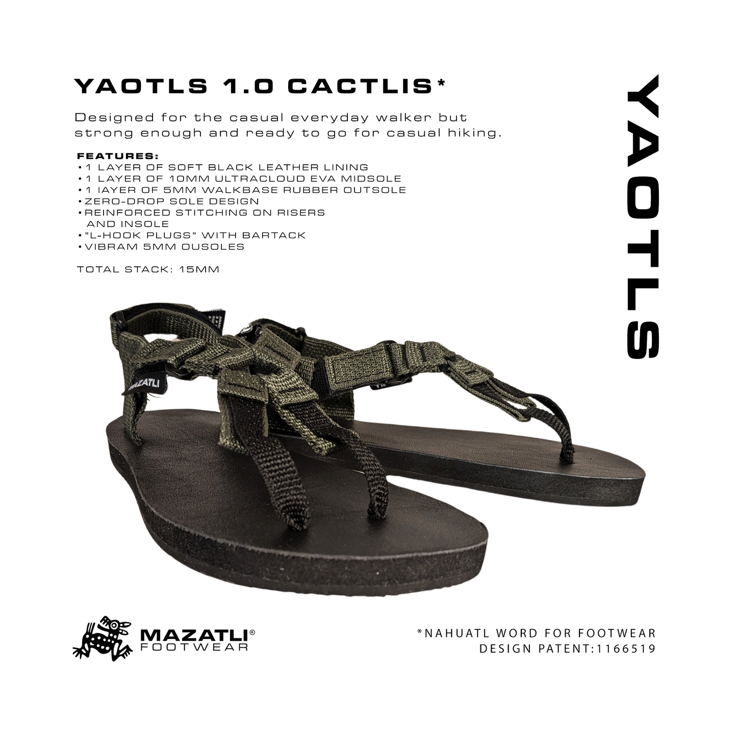 Mazatli Yaotls 1.0 Trekking Sandals Cactlis